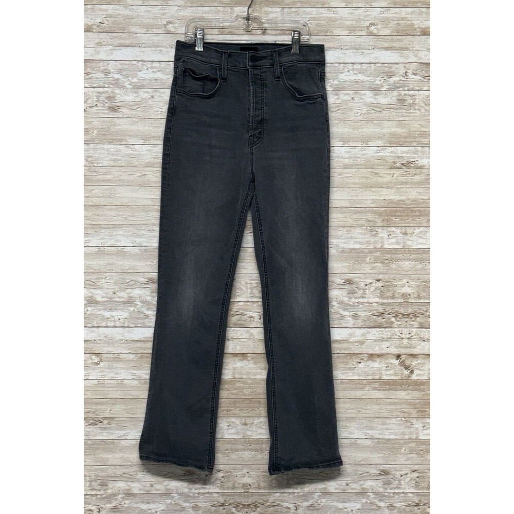 MOTHER The Tripper Ankle Jeans Lighting Up Lanterns Black Button Fly Womens 28